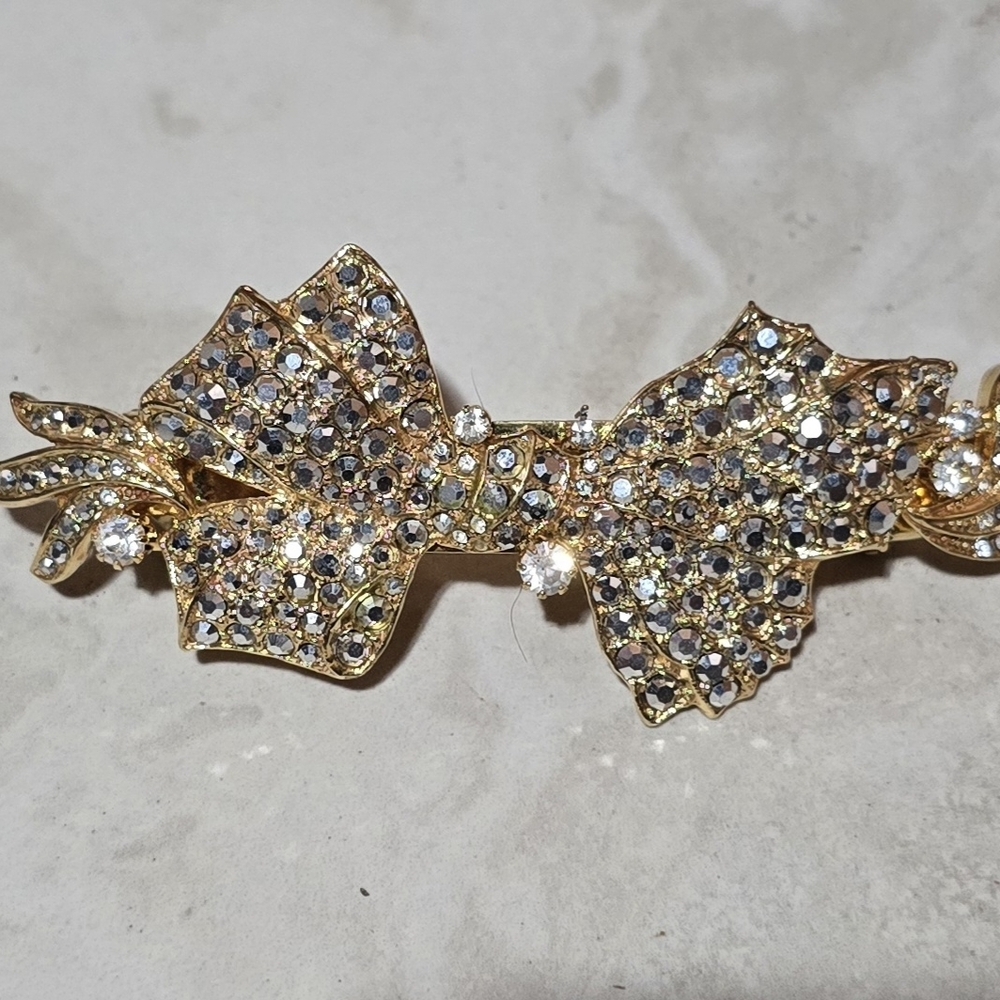 Kirks Folly Gold Toned Bow Barette